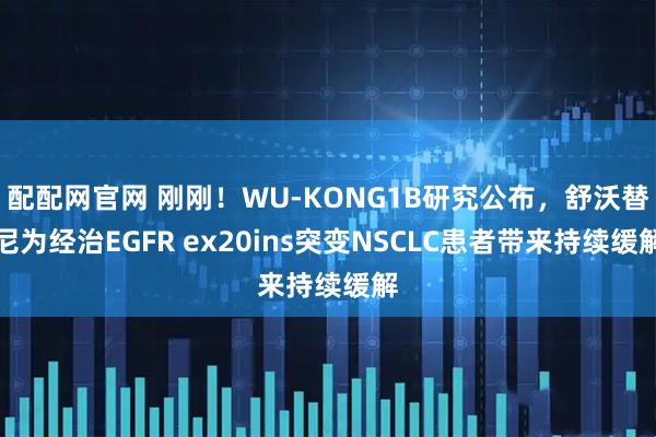 配配网官网 刚刚！WU-KONG1B研究公布，舒沃替尼为经治EGFR ex20ins突变NSCLC患者带来持续缓解