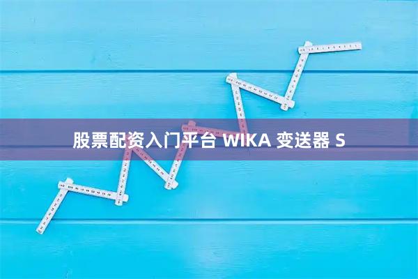 股票配资入门平台 WIKA 变送器 S